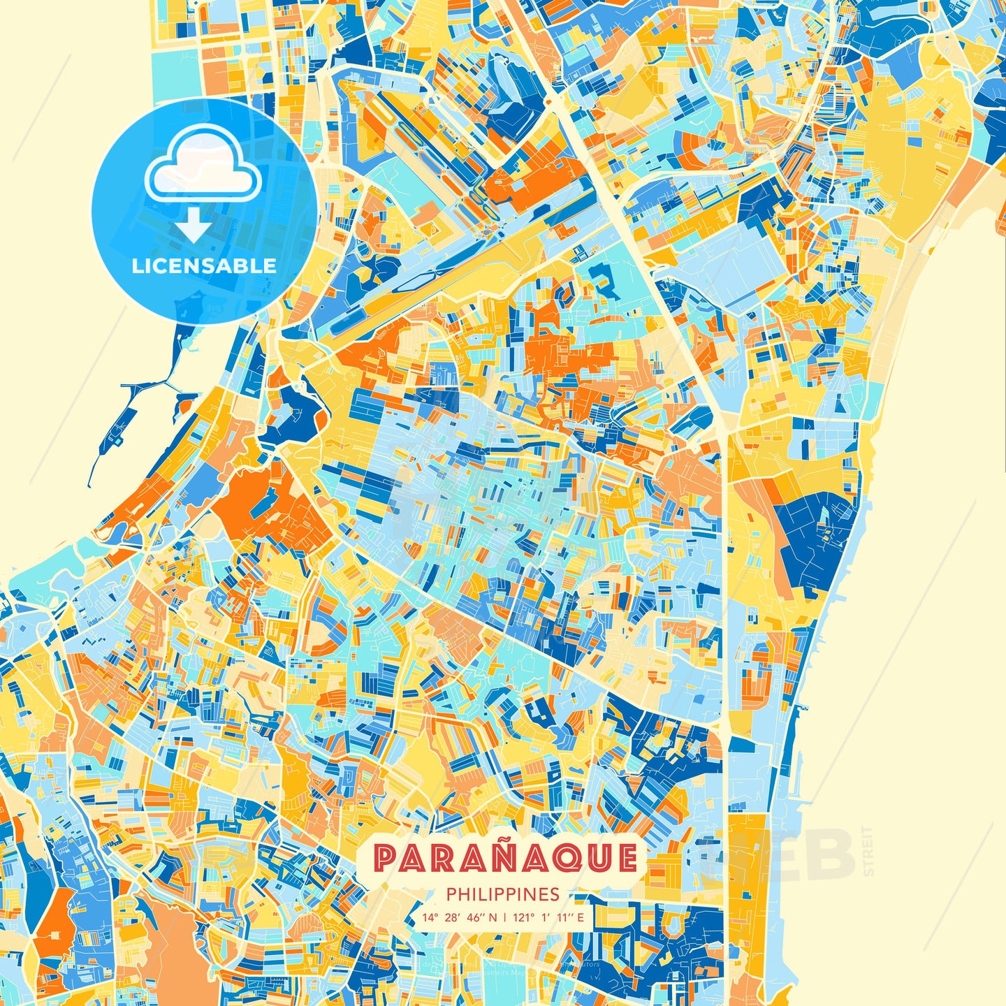 Parañaque, Philippines, map - HEBSTREITS Sketches