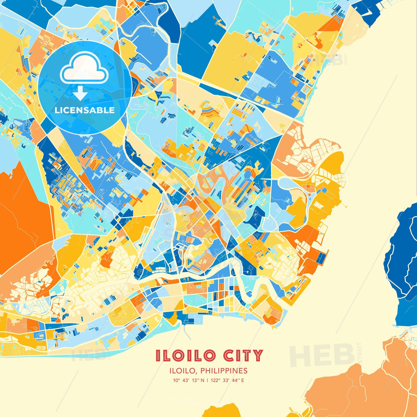 Iloilo City, Iloilo, Philippines, map - HEBSTREITS Sketches