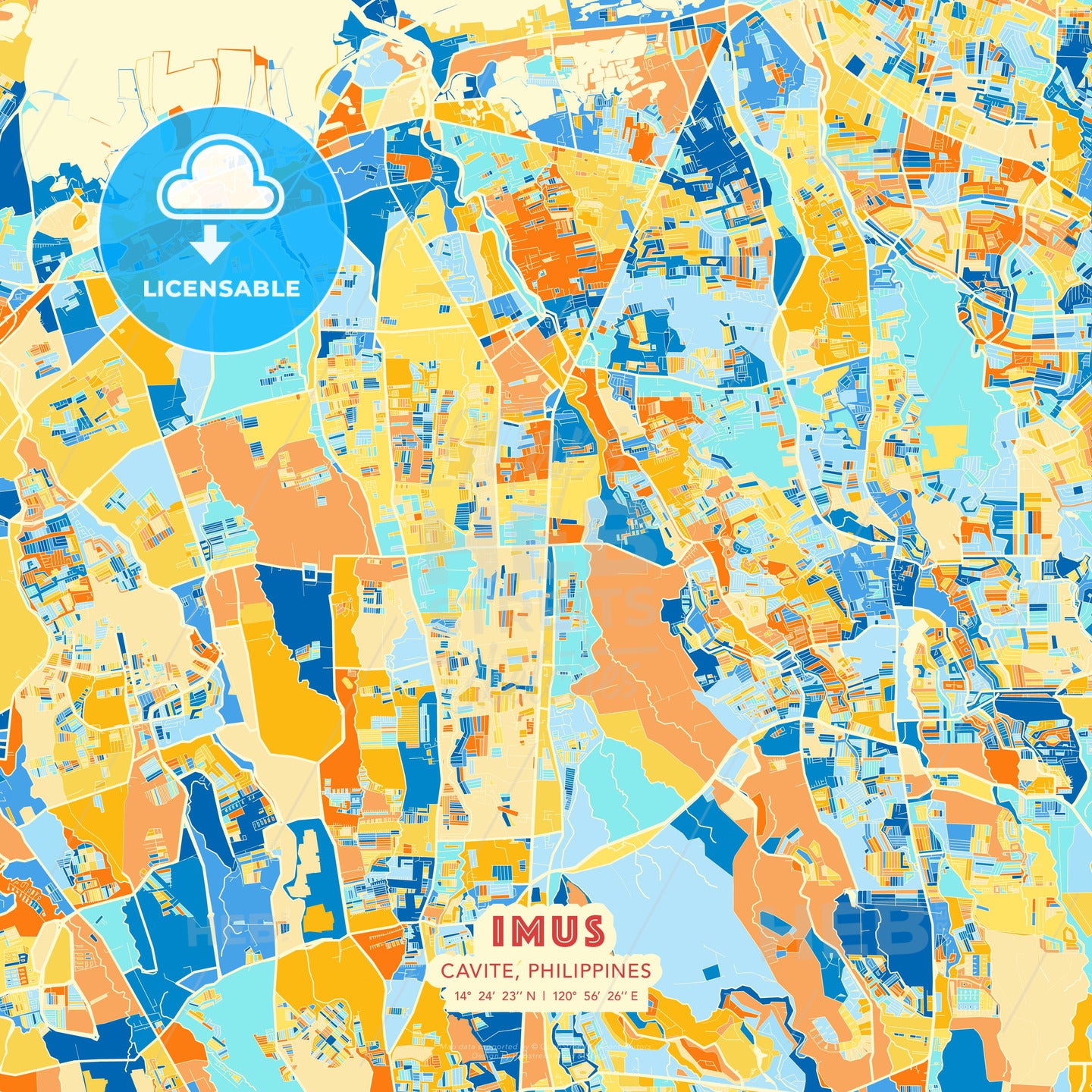 Imus, Cavite, Philippines, map - HEBSTREITS Sketches