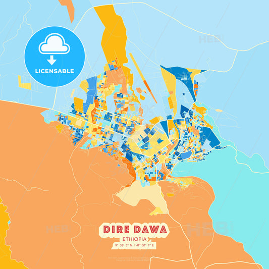 Dire Dawa, Ethiopia, map - HEBSTREITS Sketches