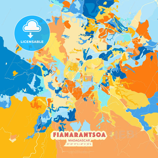 Fianarantsoa, Madagascar, map - HEBSTREITS Sketches