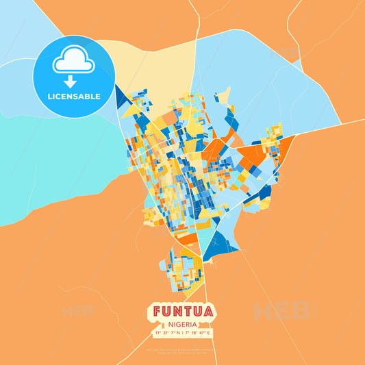 Funtua, Nigeria, map - HEBSTREITS Sketches