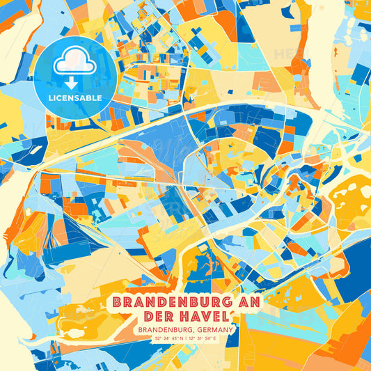 Brandenburg an der Havel, Brandenburg, Germany, map - HEBSTREITS Sketches