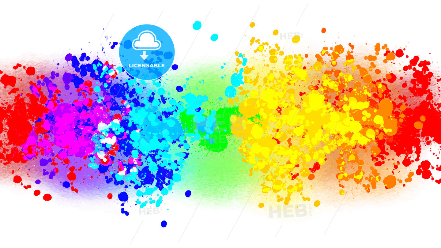 vector drops rainbow colors – instant download